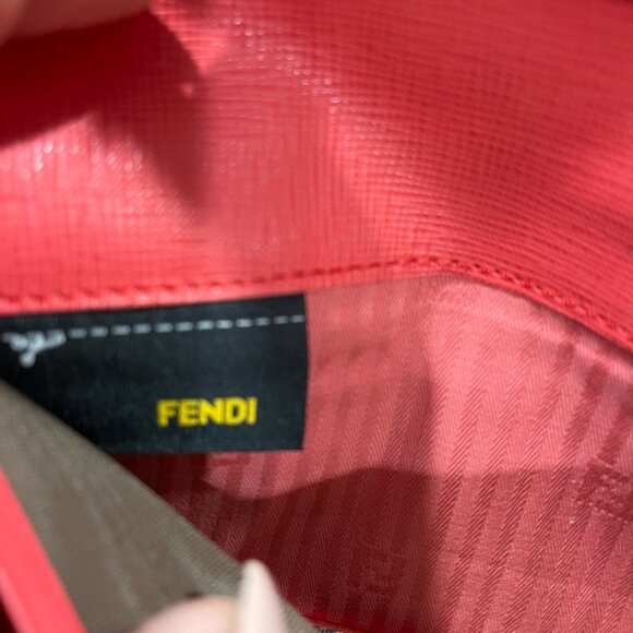 Fendi Yellow Leather Monster Eyes Red Black Long Continental Wallet (JB1345) - Picture 10 of 11